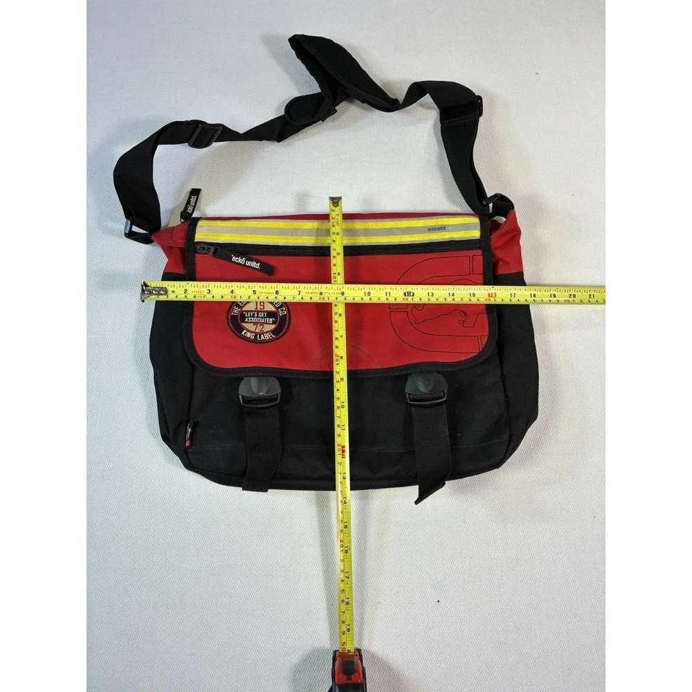Vintage Ecko Unltd Messenger Bag Red Black Rhino Logo Y2K Streetwear Laptop Case